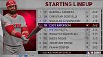 Reds lineup for game 1.